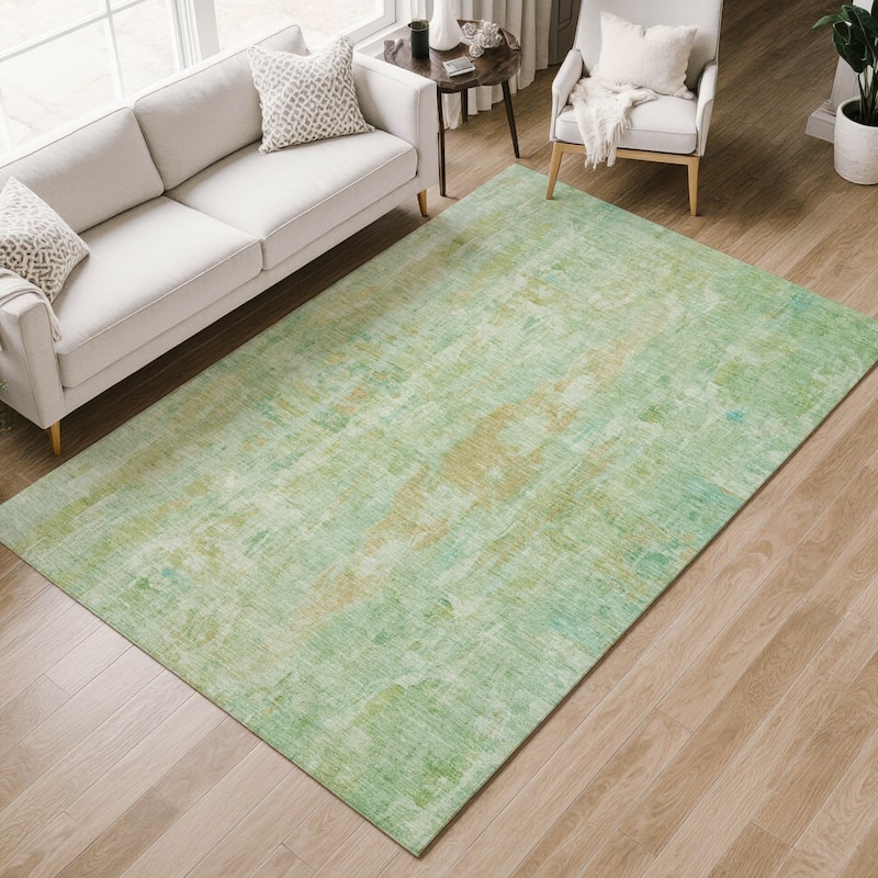 Machine Washable Indoor/ Outdoor Muted Ombre Chantille Rug