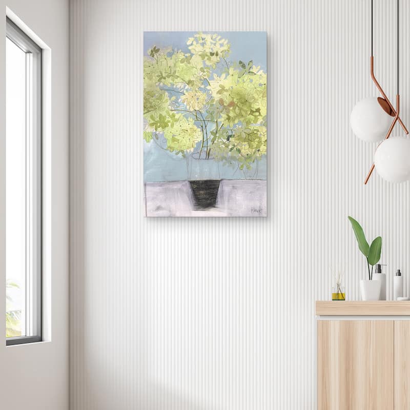 Still Life I on Blue by Maret Hensick Canvas Art Print