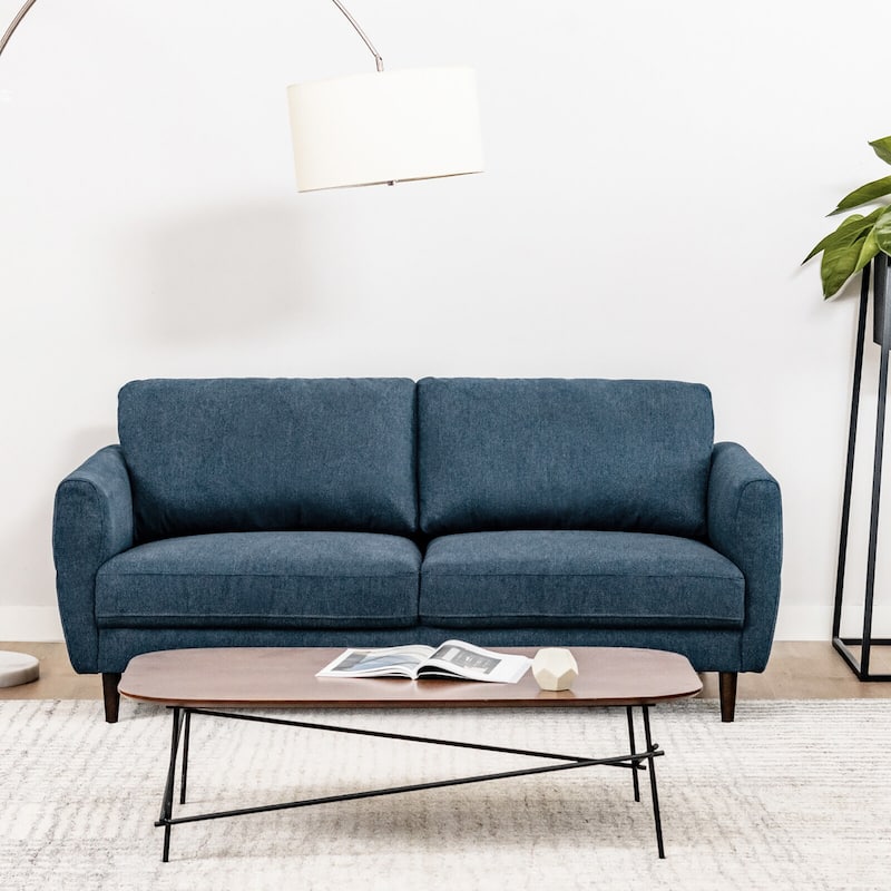 Gymax 72'' Fabric Sofa Couch Living Room Small Apartment Furniture w/