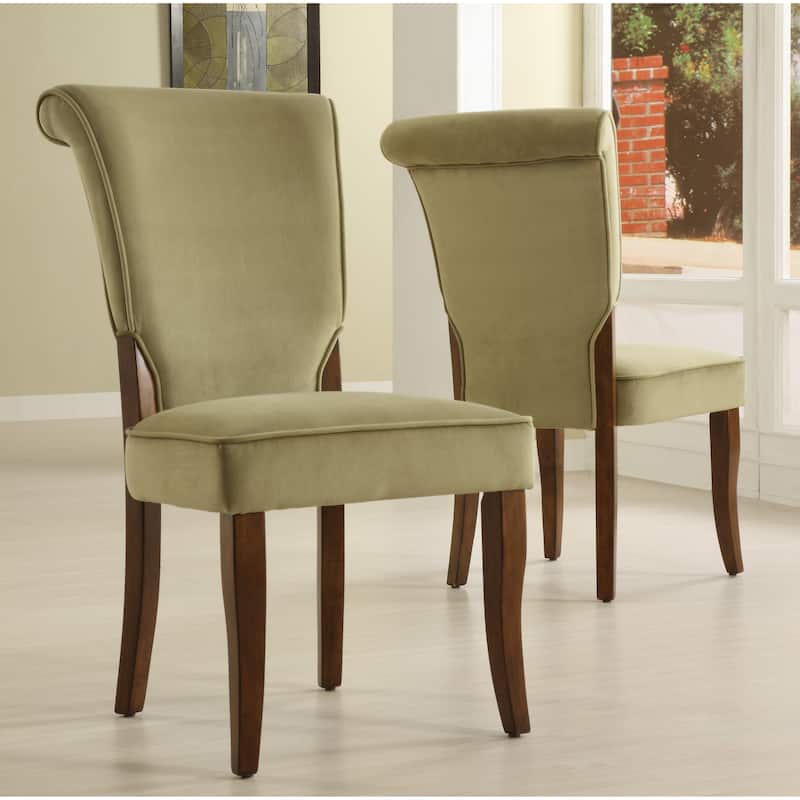 Andorra Sage Velvet Upholstered Dining Chair (Set of 2) by iNSPIRE Q