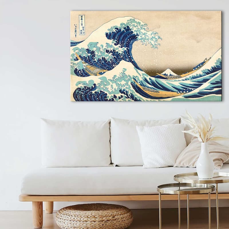 "The Great Wave off Kanagawa " by Katsushika Hokusai Print on Canvas