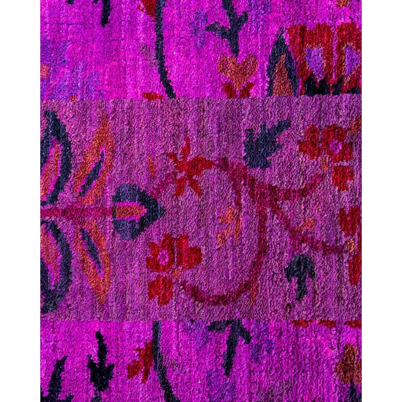Vibrance One-of-a-Kind Hand-Knotted Area Rug - Pink, 5' 3" x 7' 5" - 5' 3" x 7' 5"