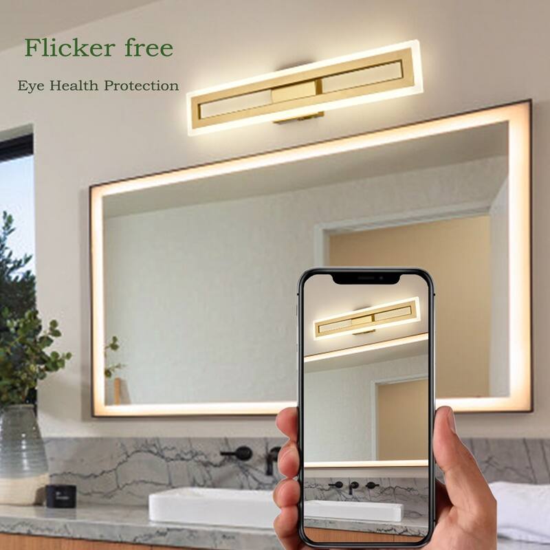 Manarola Modern LED Bathroom Vanity Light Brass Wall Sconce , Vanity Light
