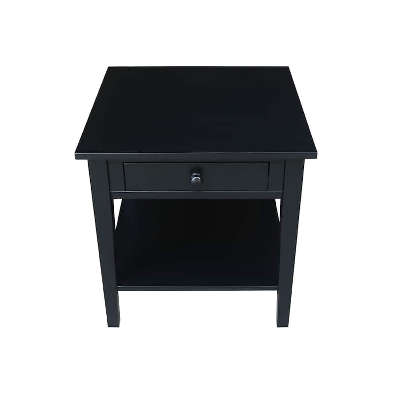 Spencer Square Solid Parawood End Table - 24 in. W x 24 in. D x 25 in. H