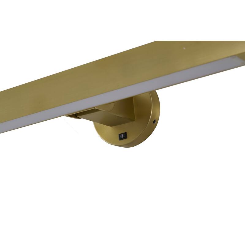 4-Light Satin Brass Wall Sconce With A White Frosted Acrylic diffuser