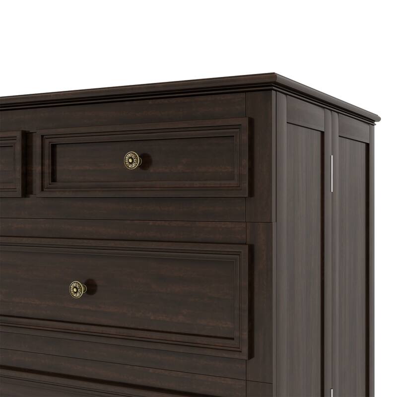 Solid Wood Murphy Bed Full Size with Storage | Space Saving Walnut Cabinet Bed with Easy Pull-Out Mechanism for Bedroom