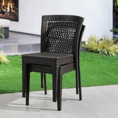2-Pack Stackable Outdoor Chairs - Heavy-Duty & Weather-Resistant