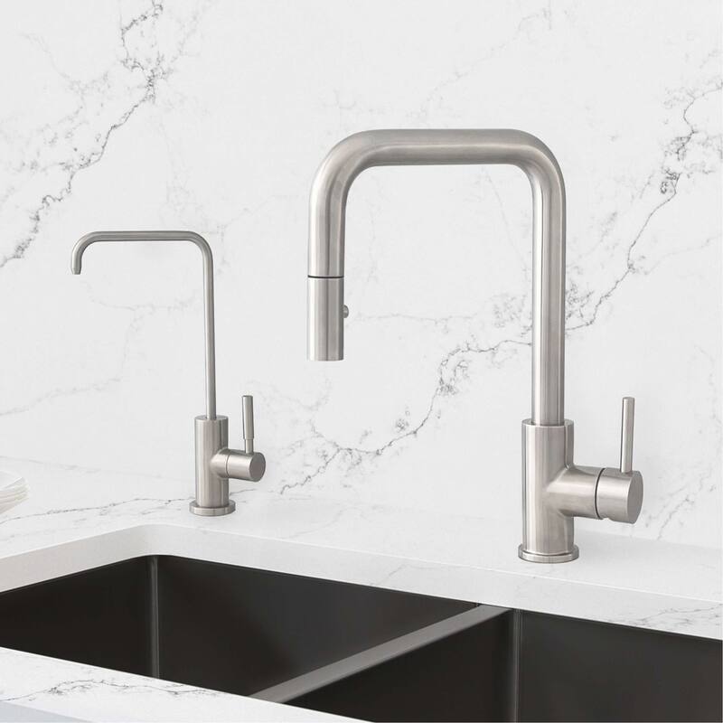 STYLISH Kitchen Sink Drinking Water Tap Faucet in Stainless Steel - Faucet Height: 10 1/2" | Spout Height: 9"