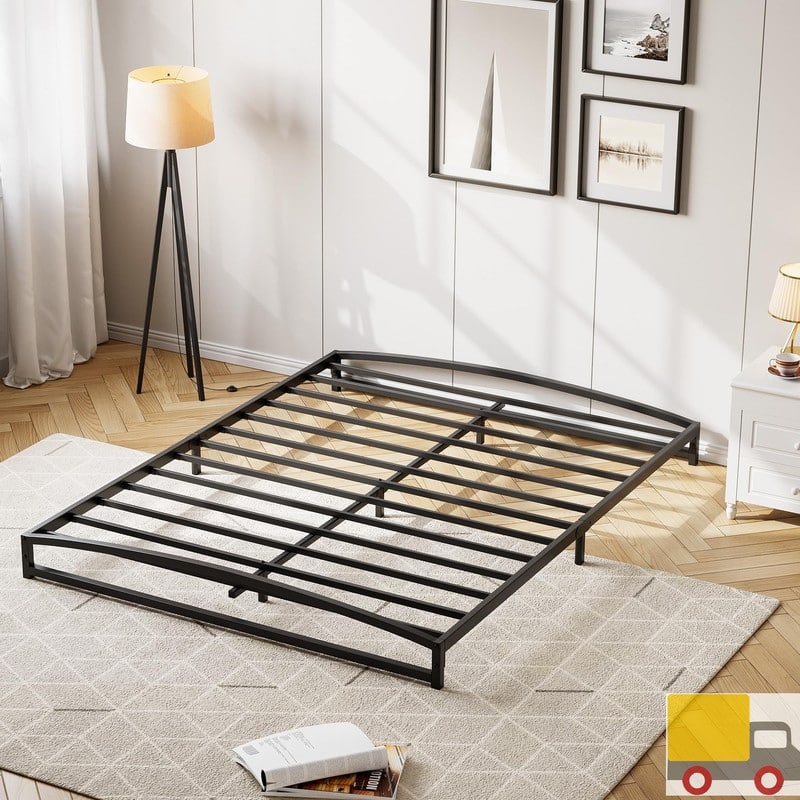 Low Profile Metal Bed Frame with Arch Design
