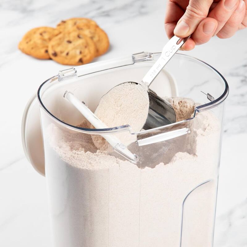 ProKeeper+ 9 Piece Clear Plastic Airtight Food Flour and Sugar Baker's Kitchen Storage Organization Container