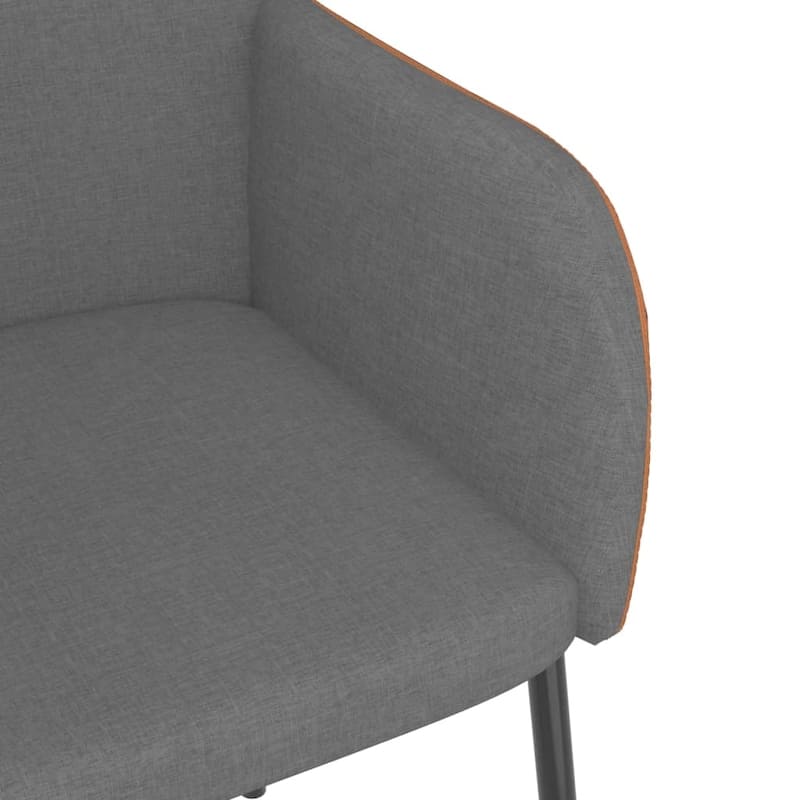 vidaXL Dining Chairs 2 Pcs Accent Upholstered Chair Fabric and Faux Leather - 21.3" x 23.2" x 29.9"