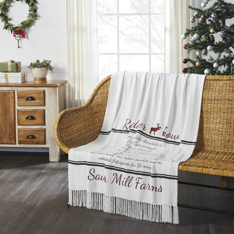 Sawyer Mill Reindeer Chow Woven Throw 60x50