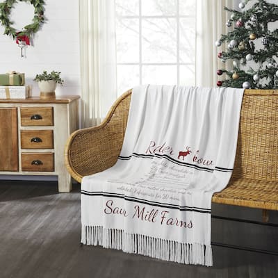 Sawyer Mill Reindeer Chow Woven Throw 60x50