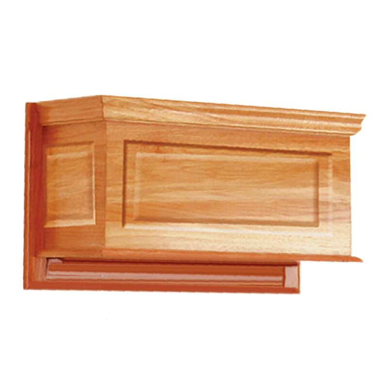 Wooden High Tank Toilet Part - Tank Light Oak Raised Tank with Mounting Hardware Renovators Supply