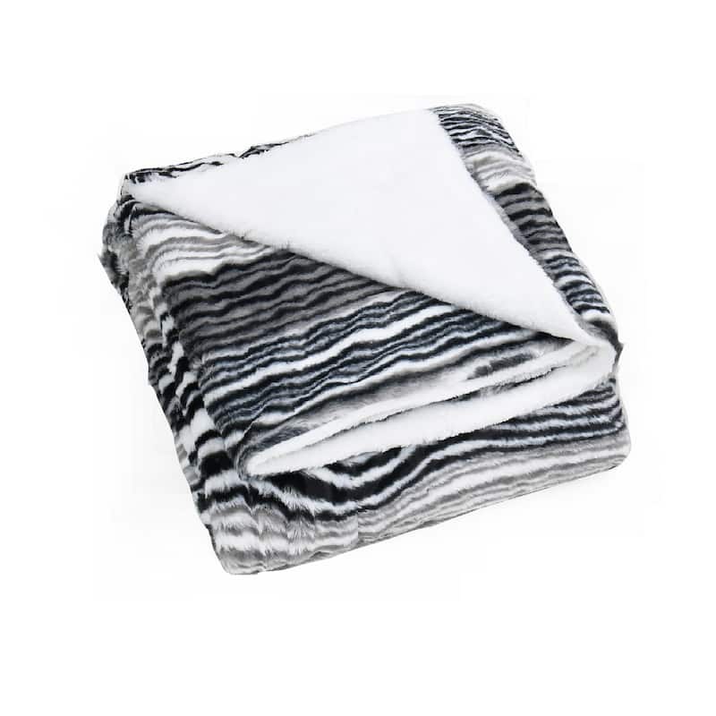 Tallulah FauxFur Reversible Sherpa Throw