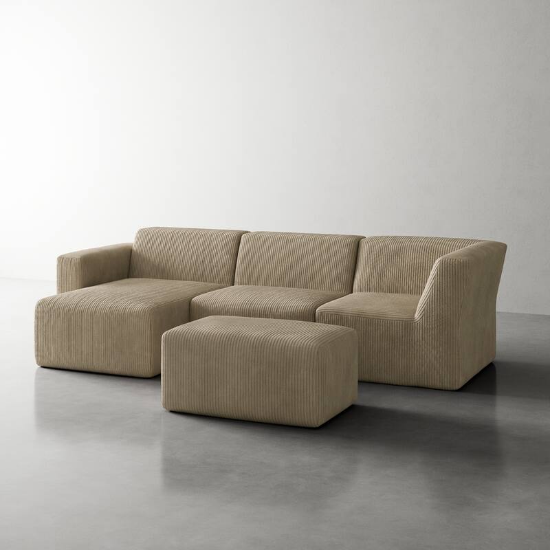 Modular Sectional Sofa 4-seater Oversized Chaise Lounge Couch for Living Room