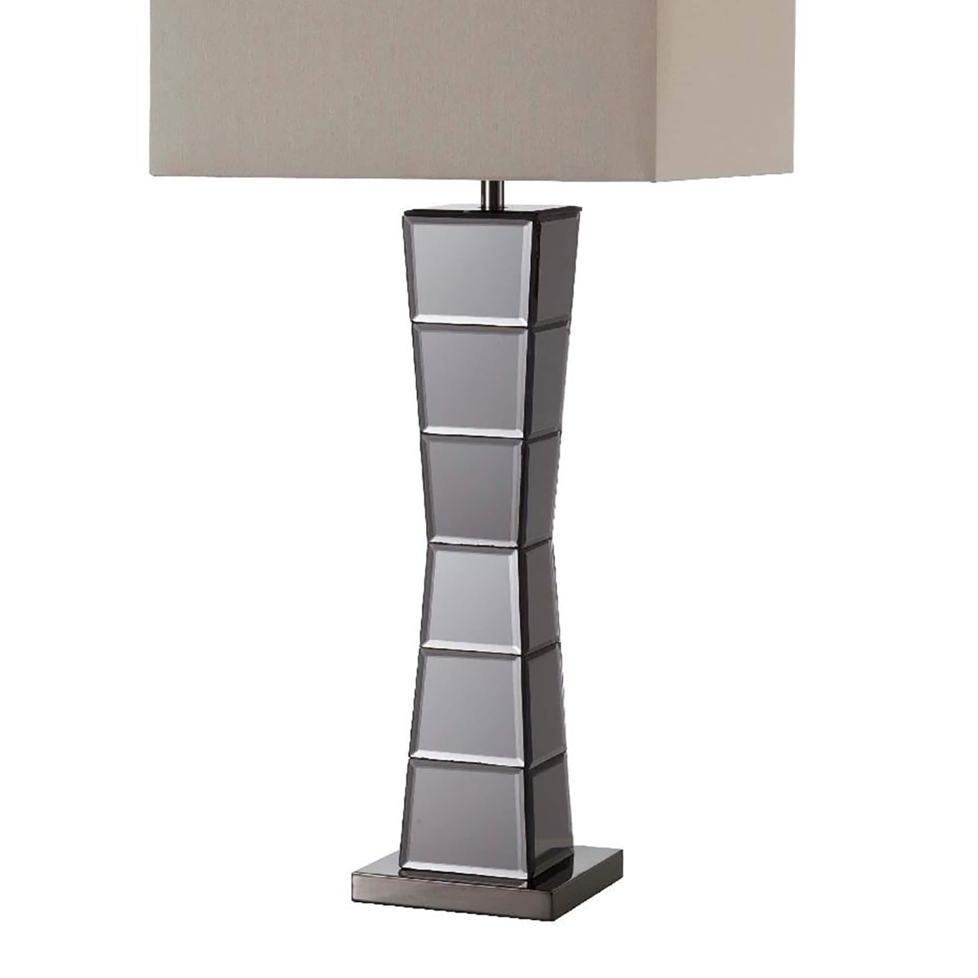 Crystal Mirror Square Tower Table Lamp