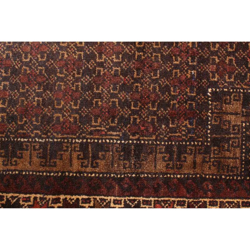 ECARPETGALLERY Hand-knotted Teimani Dark Navy Wool Rug - 2'9 x 4'4