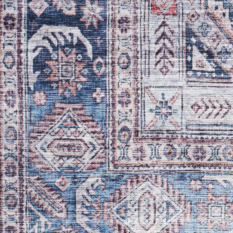 Brilliance Machine Washable Persian Vintage Medallion Area Rug