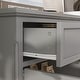 preview thumbnail 21 of 33, 59.1''Sideboard Buffet White Mid-Century Modern Contemporary Lacquered Credenza with Drawers and Doors