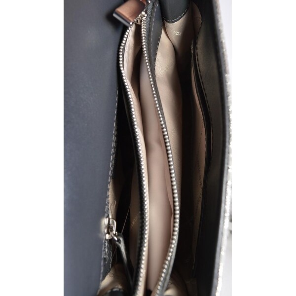 whitney large metallic logo jacquard convertible shoulder bag