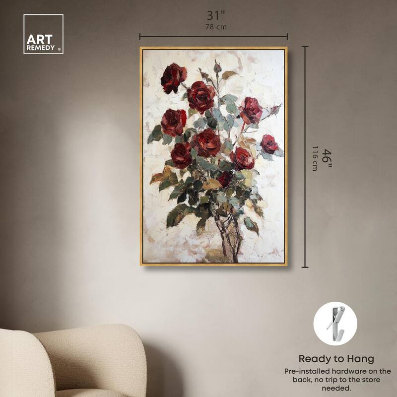 Velvet Vermilion II Canvas by Art Remedy