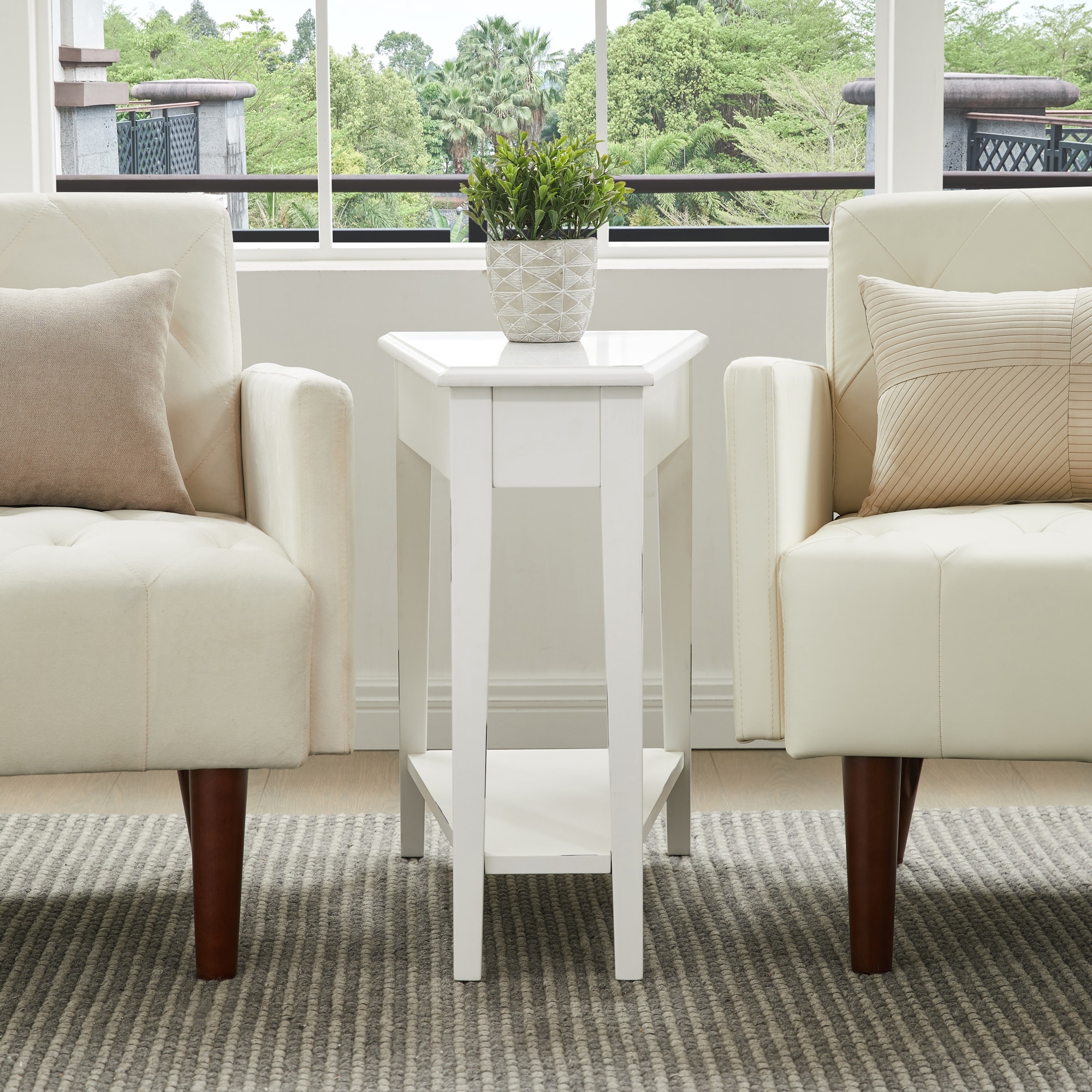 Leick Home Recliner Wedge Table with Shelf