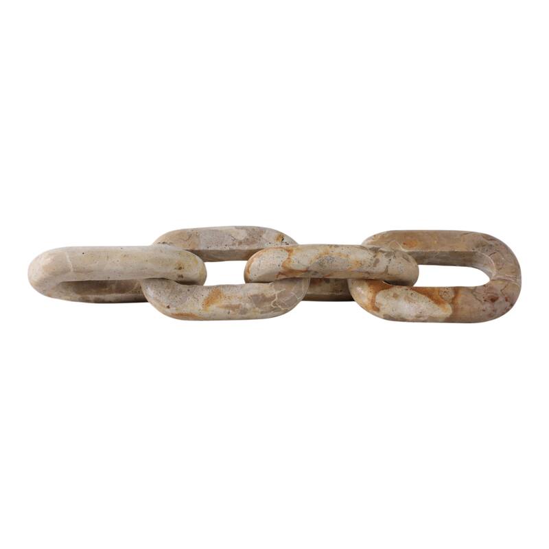 Stone Marble Decorative Object Modern Chain Link Sculpture Decor