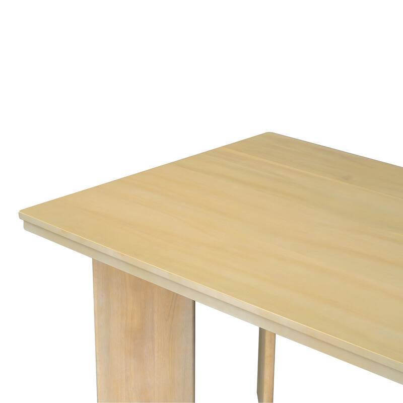 Modern 7-Piece Dining Table Set with 6 Upholstered Dining Chairs