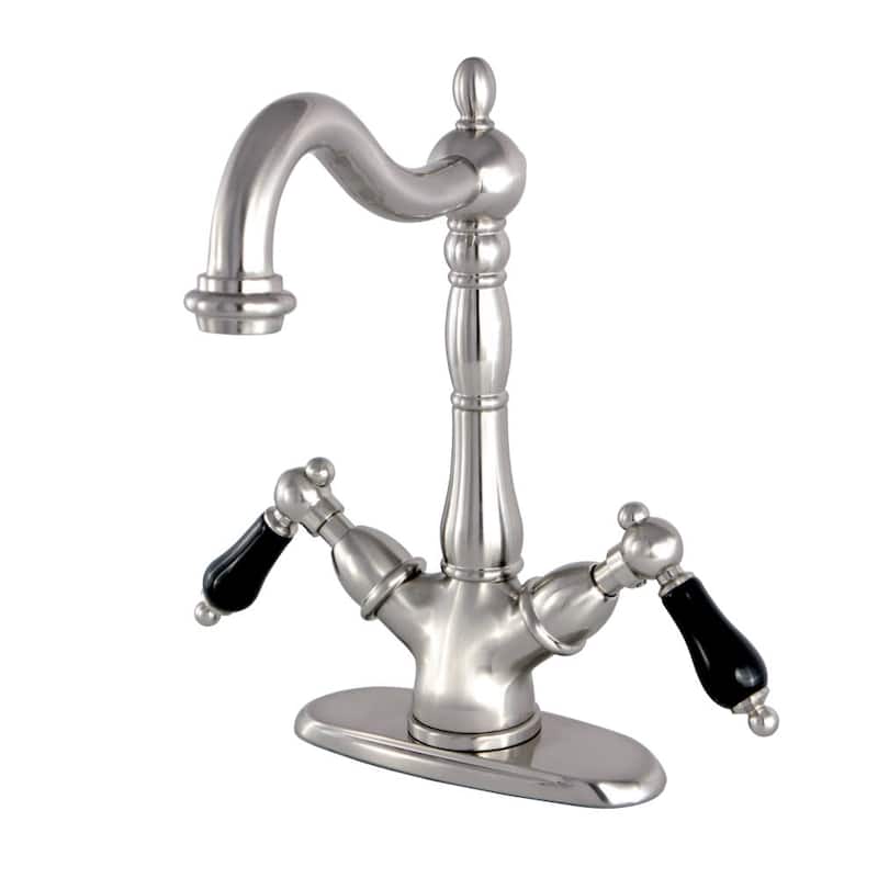 Kingston Brass Duchess 1.2 GPM Vessel Bathroom Faucet with Black - Brushed Nickel