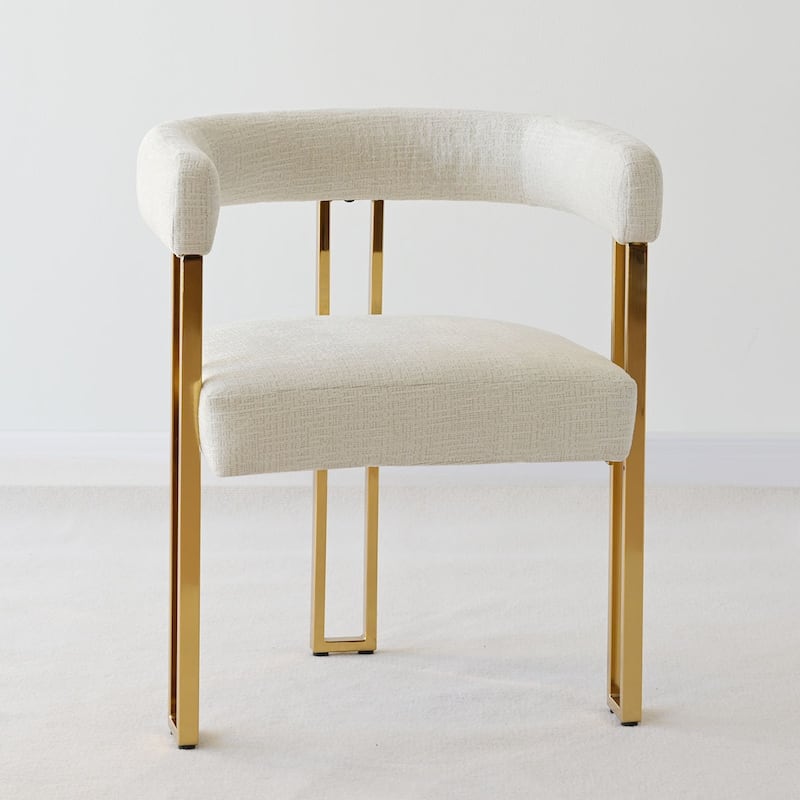 Chenille Upholstered Armchair (Set of 2)