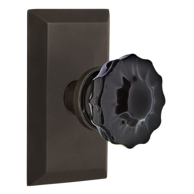 Nostalgic Warehouse Studio Solid Brass Rose Passage Door Knob Set with