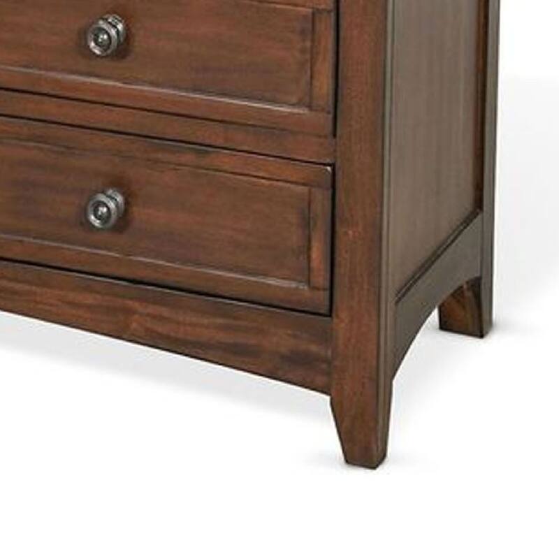 Xyla 72 Inch TV Stand Media Cabinet, Glass Door, 6 Drawers, Brown