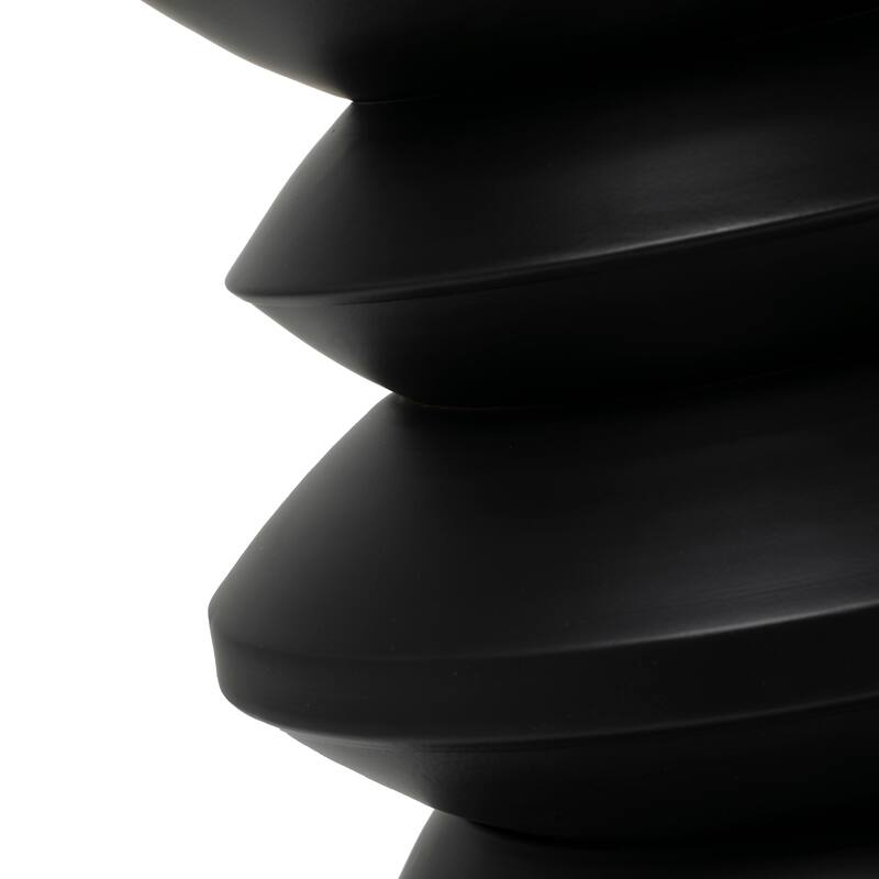 Black Metal Art Deco Inspired Accent Table