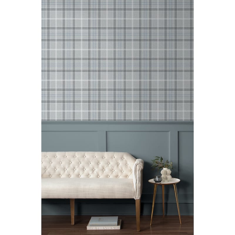 NextWall Tailor Plaid Peel and Stick Wallpaper