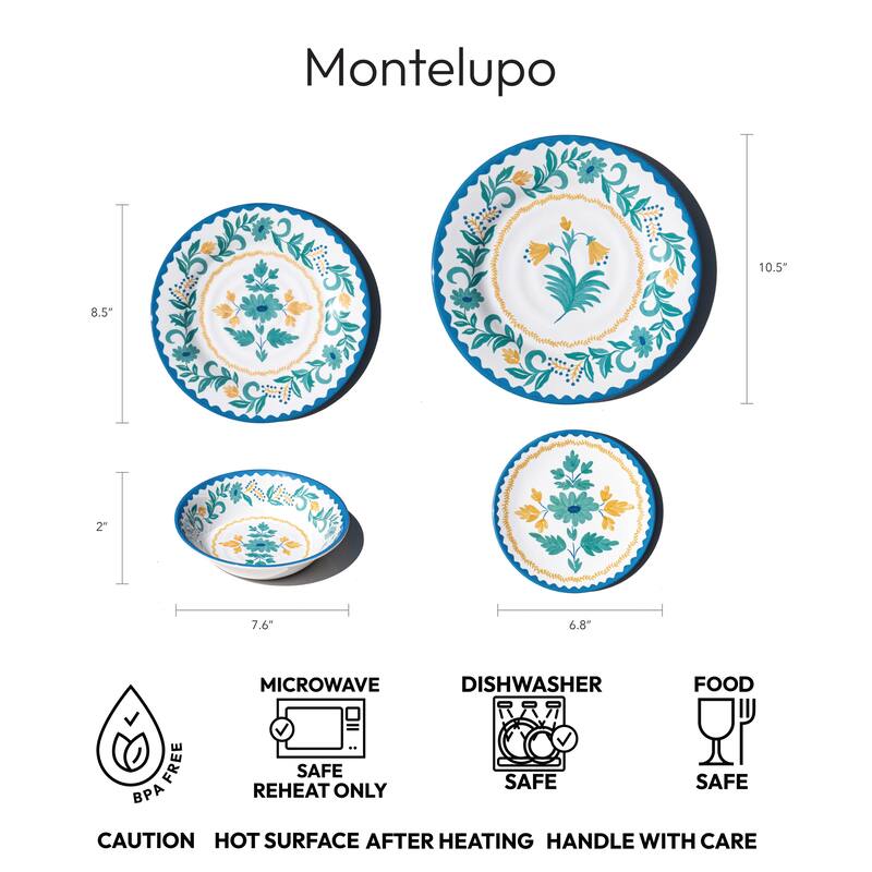 Abode Homewares Montelupo NewWave Melamine Salad Plate - Multicolor - 8.5" - Set of 6