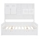 preview thumbnail 10 of 21, Wooden Full Size Daybed with Twin Size Trundle and All-in-One Cabinet