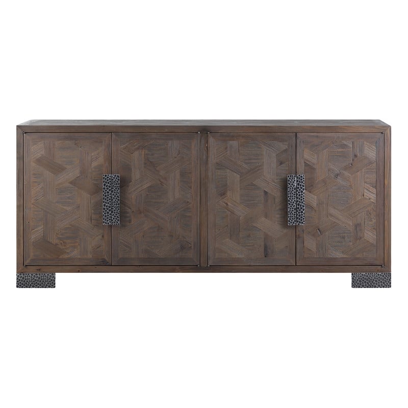 Spruce & Spring Rustic Reclaimed Fir Sideboard Buffet Cabinet