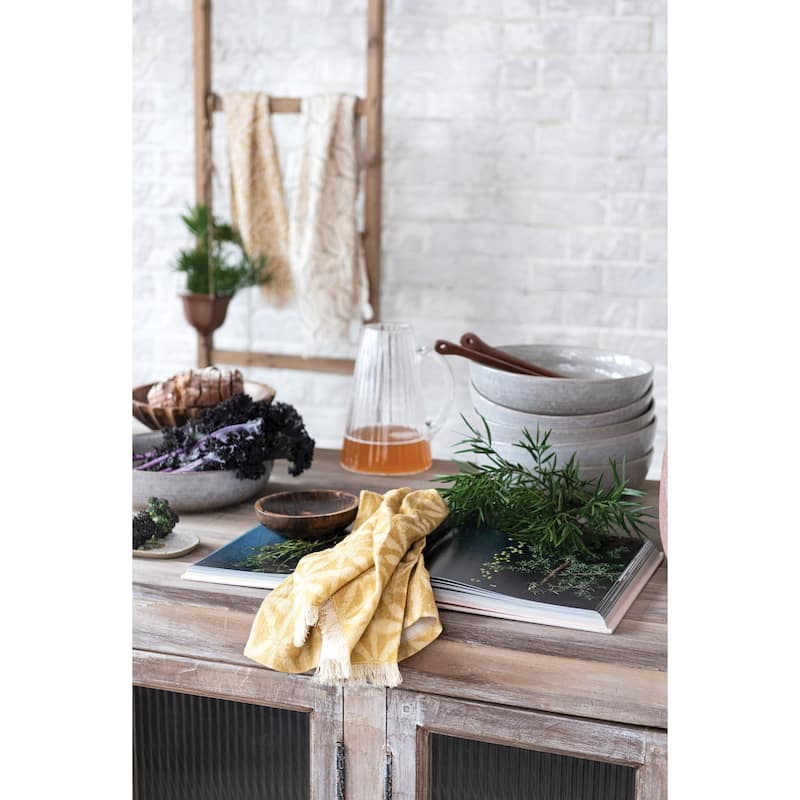 Cotton Tea Towels with Patterns - 28.0"L x 18.0"W x 0.3"H