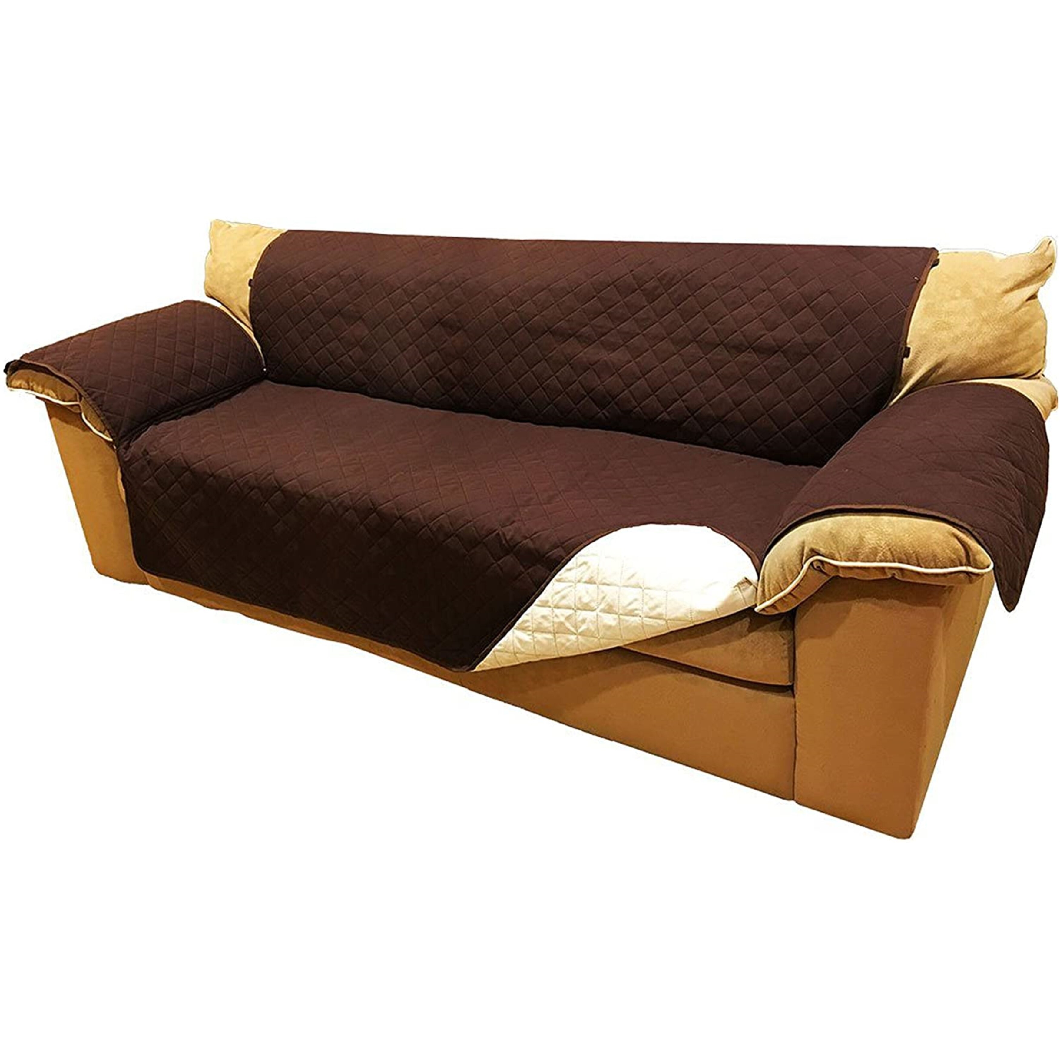 Shop Aleko Brown Pet Stains Sofa Furniture Protector 110 X 71 Inch