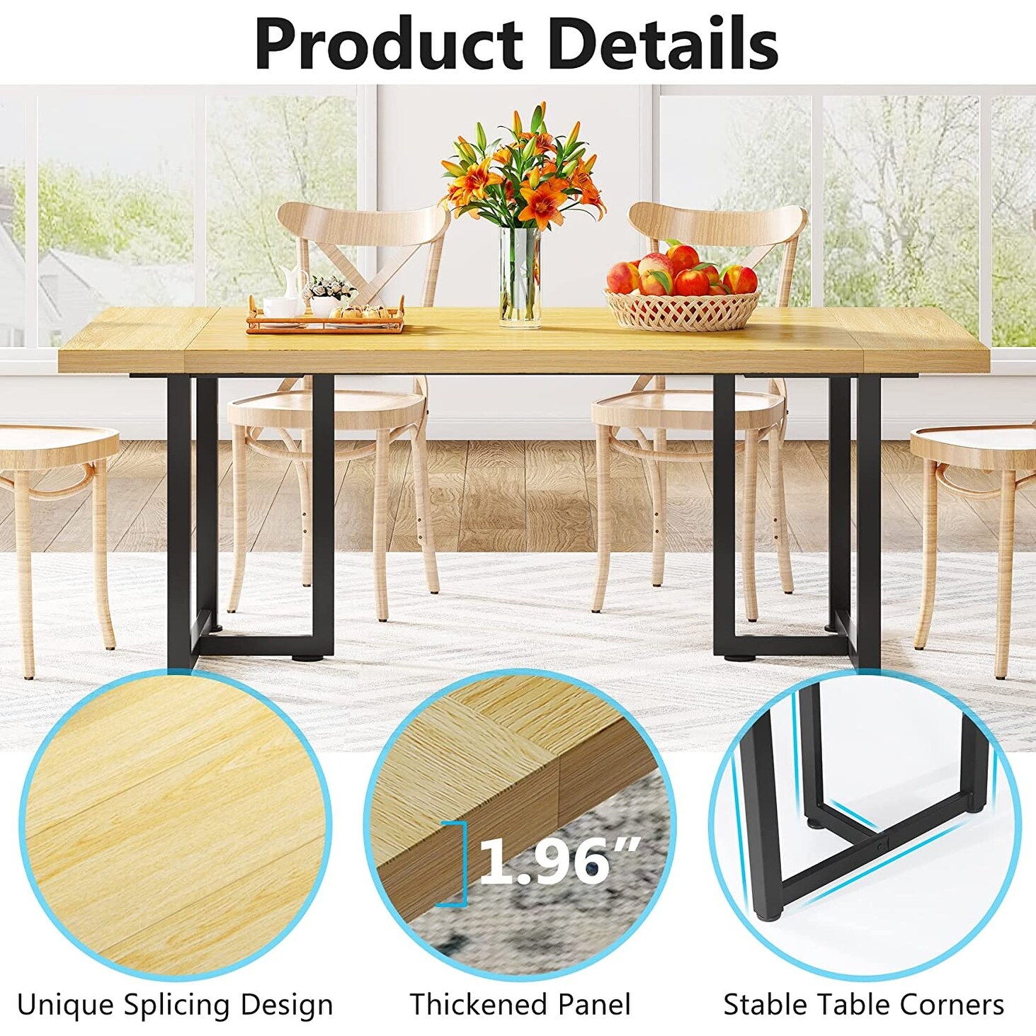 Industrial 6 2025 seater dining table