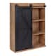 Kate and Laurel Cates Decorative Wood Cabinet with Sliding Barn Door - 22x28 - Rustic Brown/Black