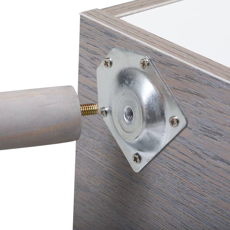 Grey Bedside Table Sofa Side Table, Two-Piece Filing Cabinet End Table