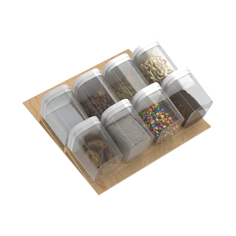 Rev-A-Shelf 4OXO-24-1 OXO Food Storage Organizer with (8) 1.7 Qt Food