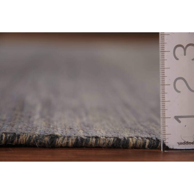 Grays & Blues Gabbeh Modern Area Rug Handmade Wool Carpet - 5'8" x 7'8"