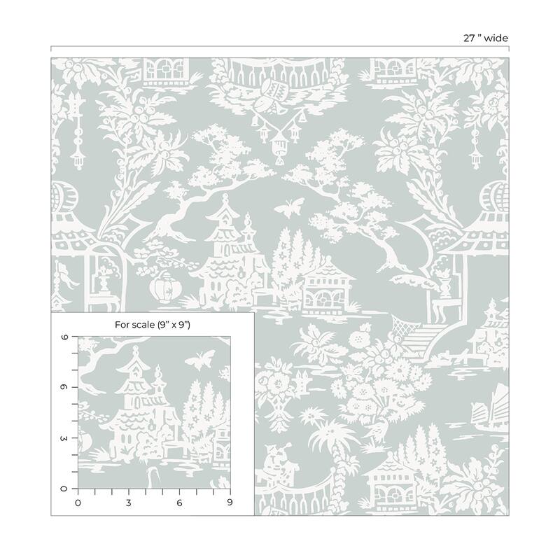 NextWall Garden Chinoiserie Peel and Stick Wallpaper - 27 in. W x 18 ft. L