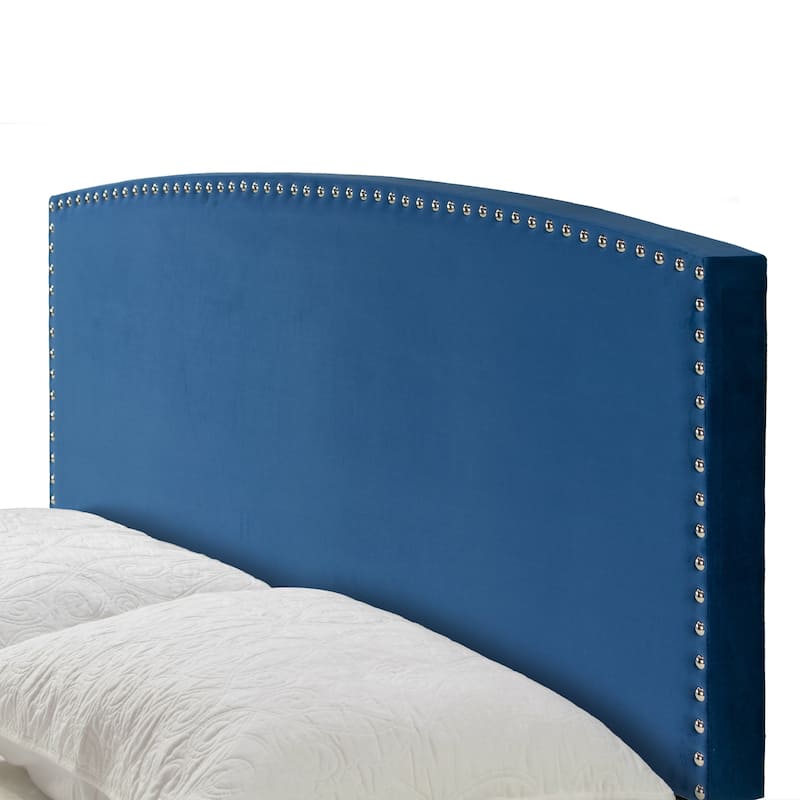 Ausca Fabric Queen Bed with Nail Head Trim