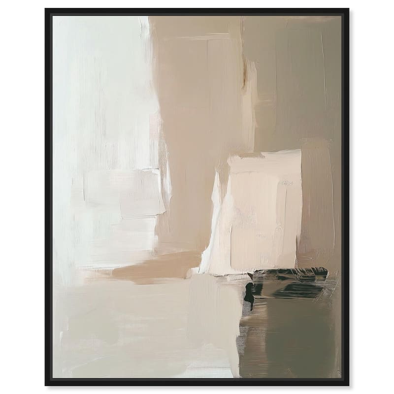 Pale Textured Silence II Canvas by Art Remedy - 24" x 30" - Black