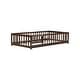 preview thumbnail 13 of 173, Toddler Floor Bed with Fence and Door, Montessori Platform Floorbed with Safety Guardrails for Children Boys Girls Kids Playroom