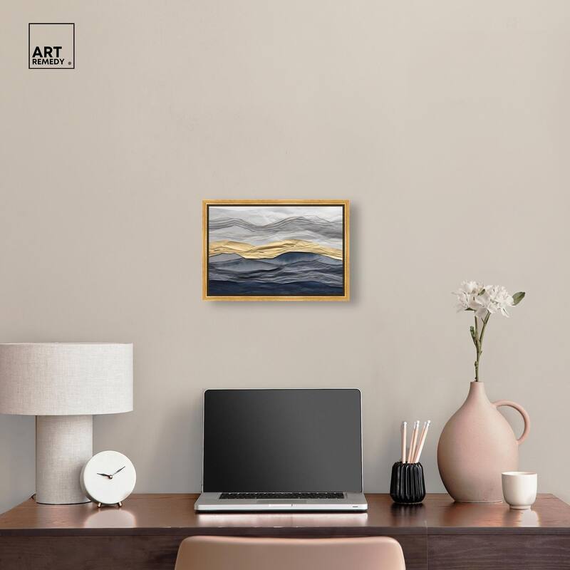 Flowing Golden Tide Canvas by Art Remedy